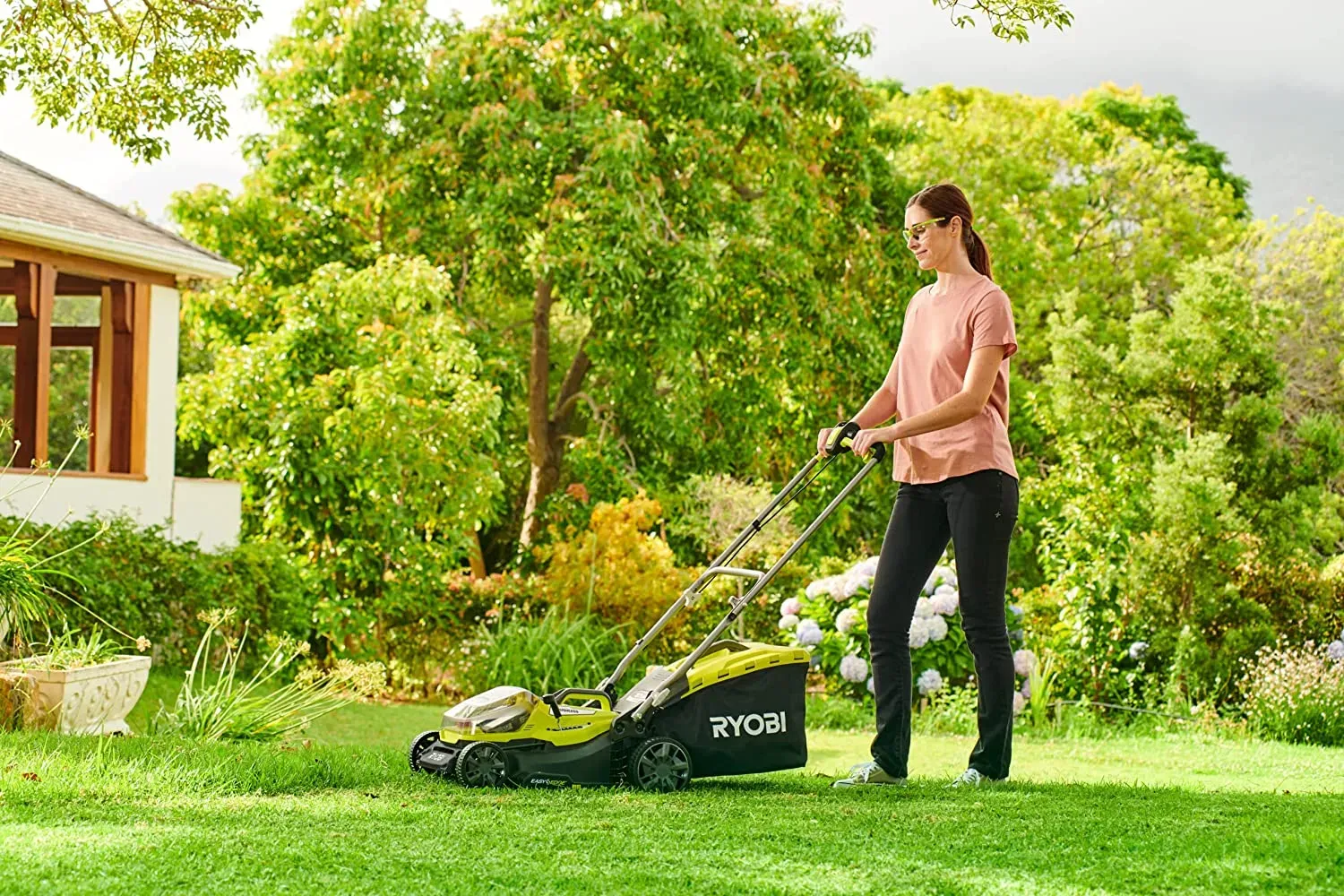 The Best Ryobi 18V One+ OLM1833B towed electric lawnmower available in several options